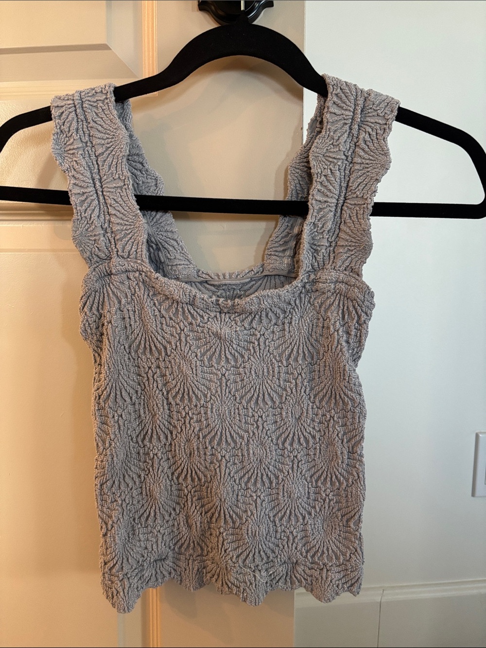 Free People Textured Tank Top - Light Gray